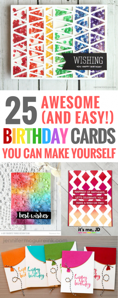 25 Cute DIY Birthday Cards You Can Make Yourself