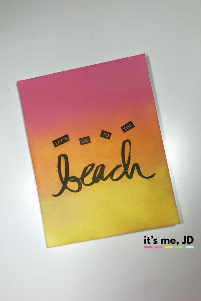 Beach Distress Oxide ink Blending Card