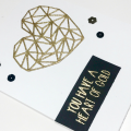 Heart of Gold Faux Metal Embellishment Card