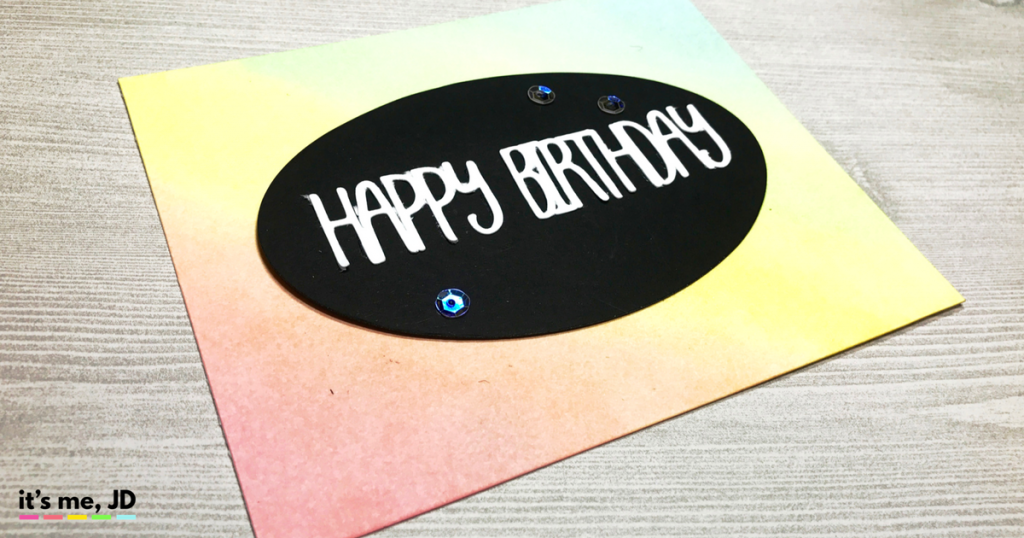 Ink Blending Birthday Soft Rainbow Card Distress Inks