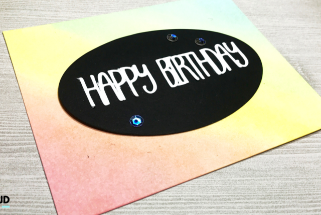 Ink Blending Birthday Soft Rainbow Card Distress Inks