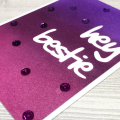 Distress Ink Purple Best Friend Handmade Card DIY Concord, Violet, Seedless
