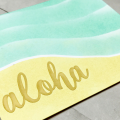 Ink blending aloha straw pistachio beach island card