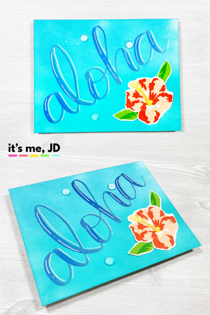 Fb hand lettered aloha hibiscus card