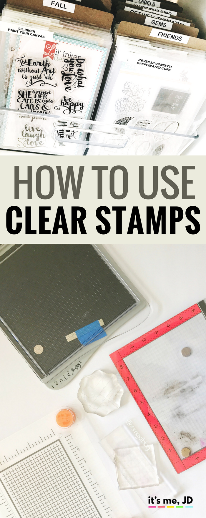 How to Use And Clean Clear Stamps Tutorial, Ideas and Tips for your Next Scrapbook or Card