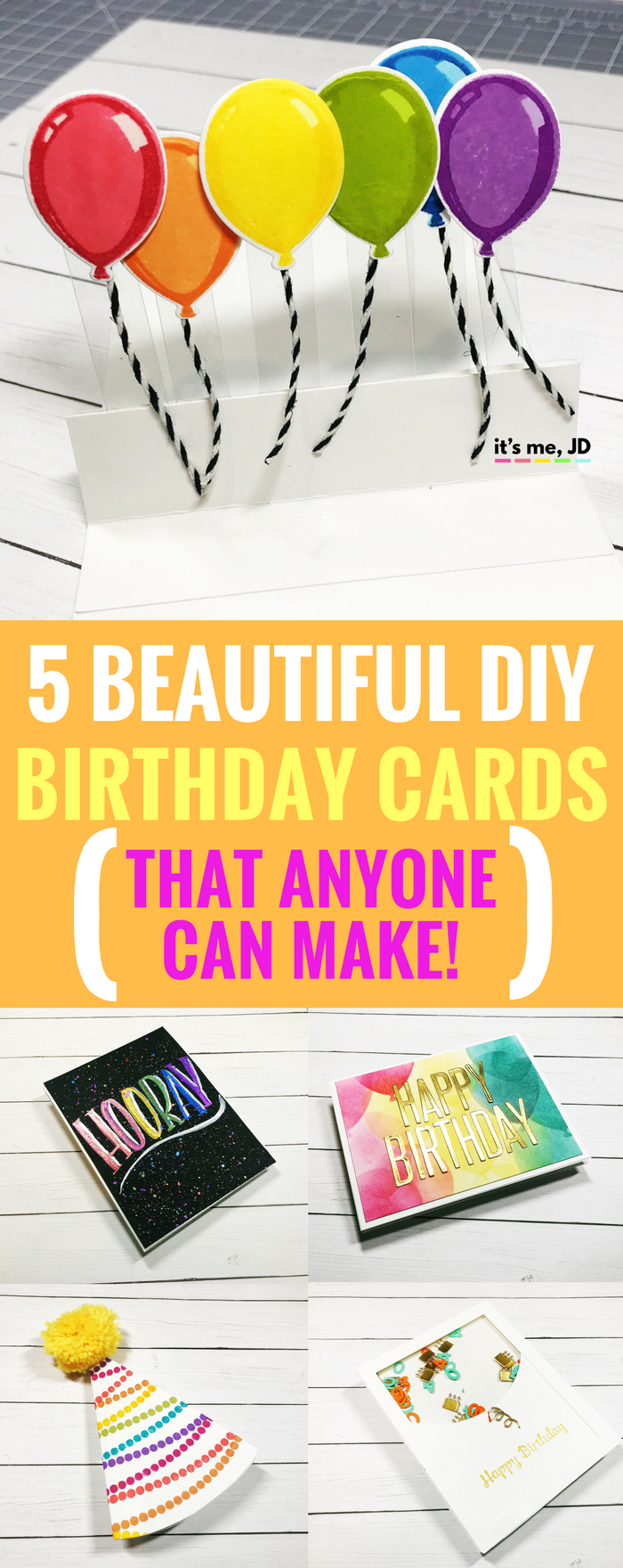 5 DIY Birthday Cards, Handmade easy, and simple Birthday Card ...