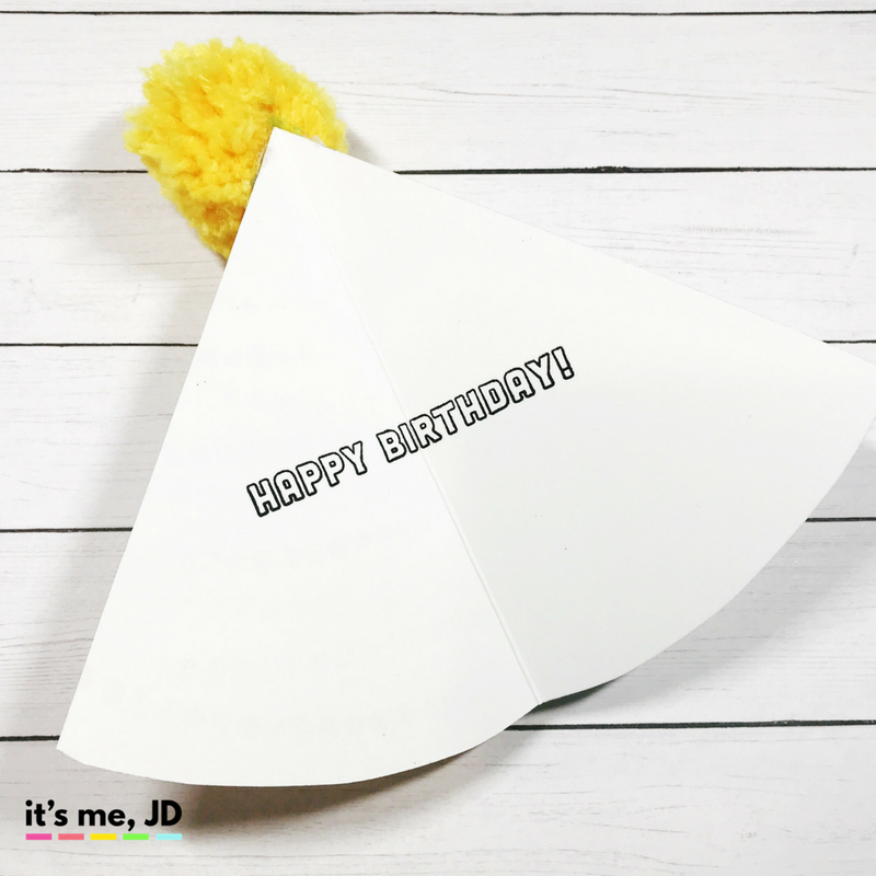 party hat 2 5 DIY Birthday Cards, Handmade easy, and simple Birthday Card Ideas