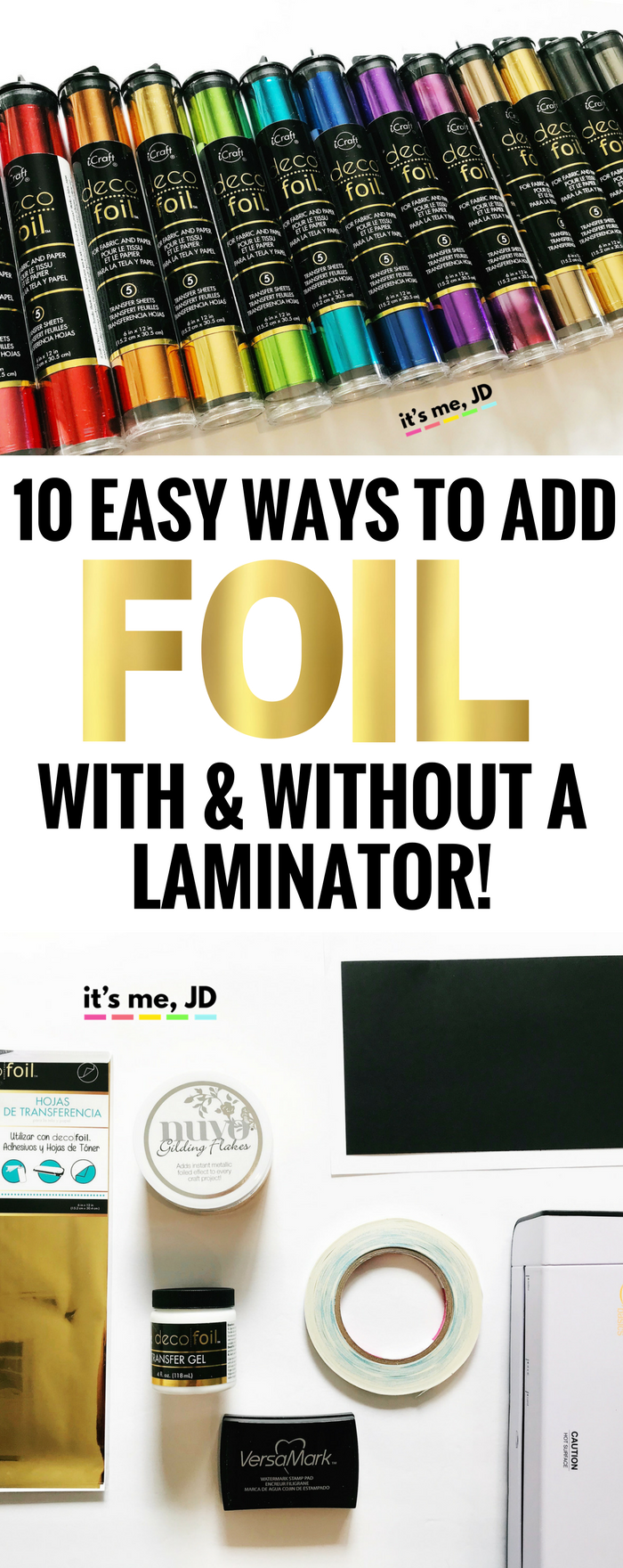 #foil #crafts 10 Easy Ways to Add Foil, to Paper Crafts, With and Without a Laminator 