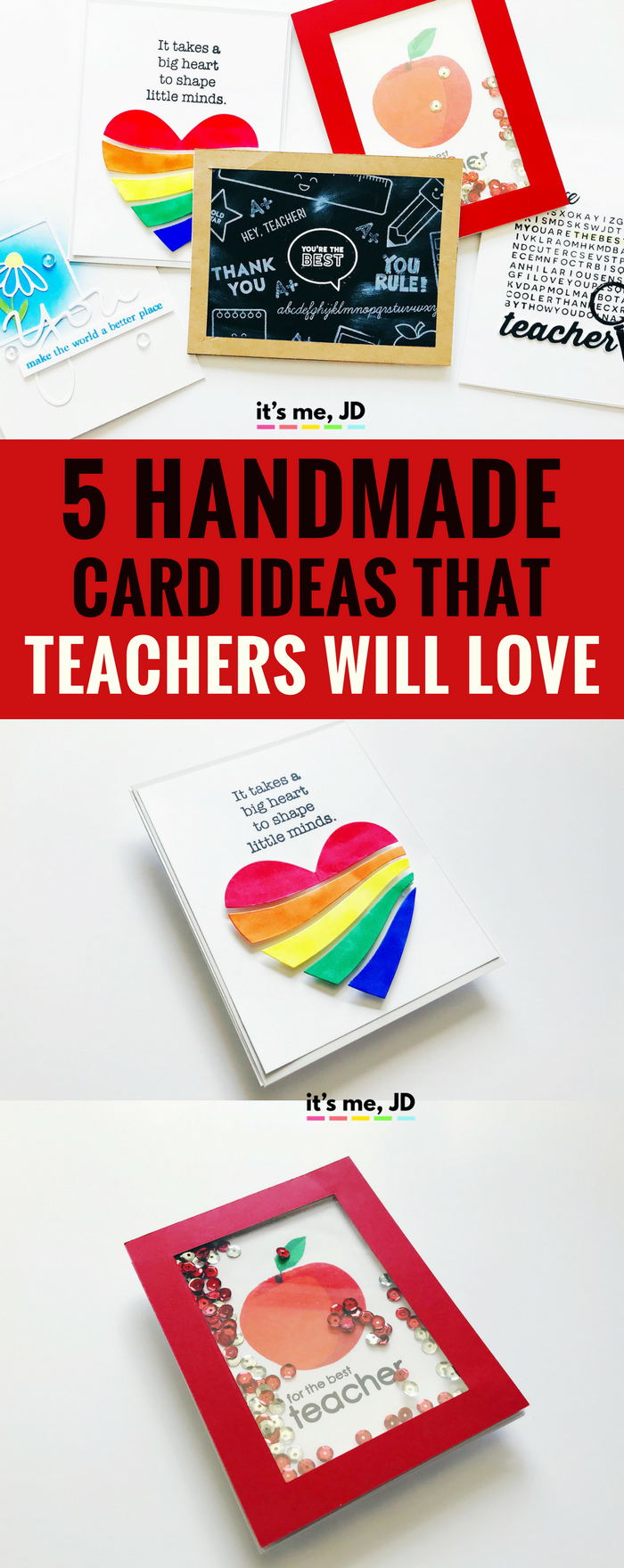 #teacher #teachers #cardmaking Creative Handmade Teacher Appreciation Card Ideas, DIY Cards for Teacher's Day