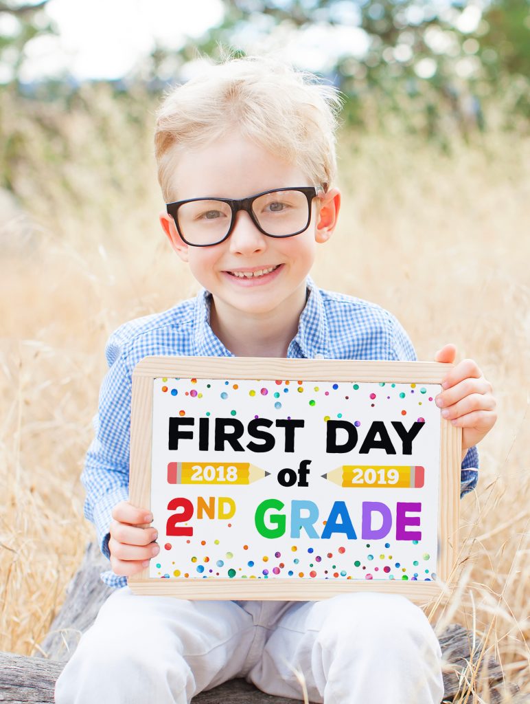 You can print these back to school signs right before the kids head off to school and still manage to snap a few precious First Day of School pictures for posterity.