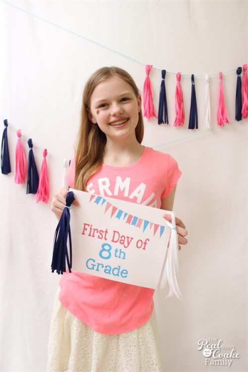 It is such a great marker of how much your kids grow and change in one year. These free printable first day of school signs are a great way to capture those first day of school pictures.