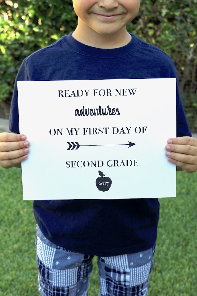 No matter what grade your kids are starting, these printable signs will cover all your first day of school photo needs!