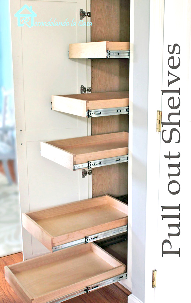 Empty Pull Out Shelves It S Me Jd, How To Make Pull Out Shelves For Pantry