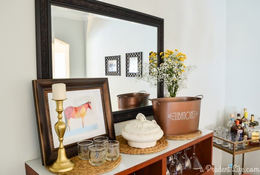 Why not use some non-traditional items to build your Fall mantel?