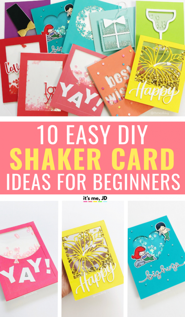 10 Easy Shaker Card Ideas That Are Perfect For Beginners #cardmaking #papercraft #papercrafts #shakercard #shakercards