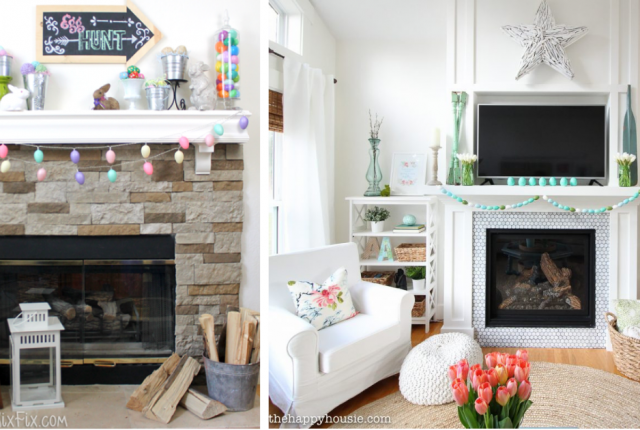15 Pretty Easter Mantels That Are Perfect For Spring