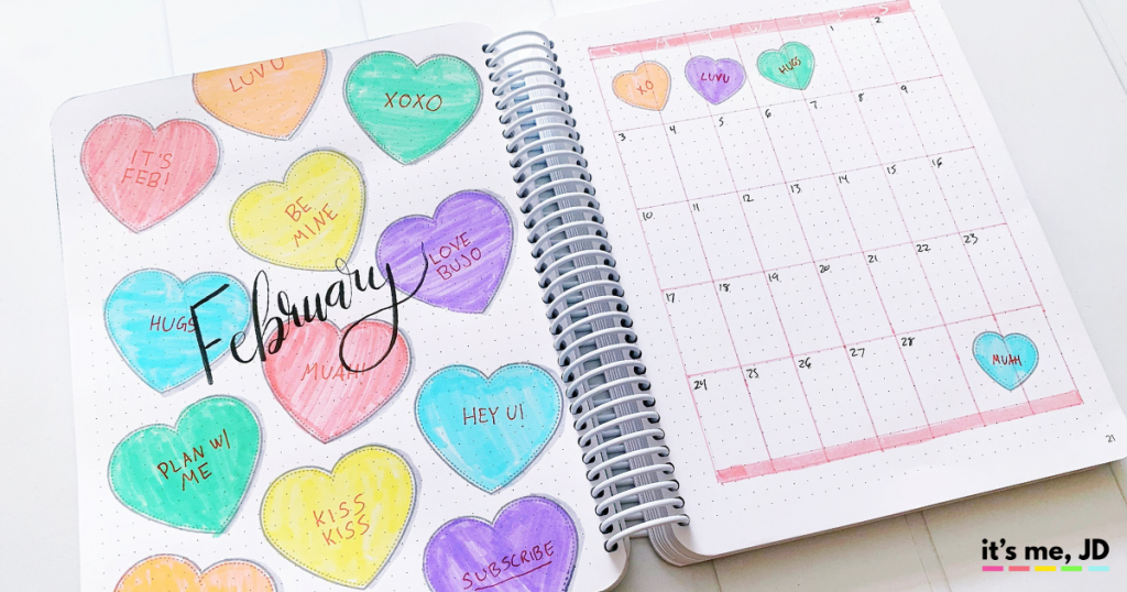 February 2019 Bullet Journal Layout _ Plan With Me _ Planner Spread