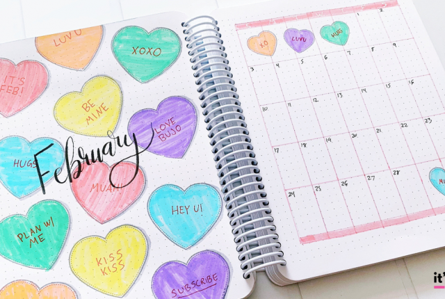 February 2019 Bullet Journal Layout _ Plan With Me _ Planner Spread