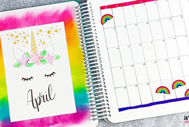 April 2019 Bullet Journal Layout _ Plan With Me _ Planner Spread