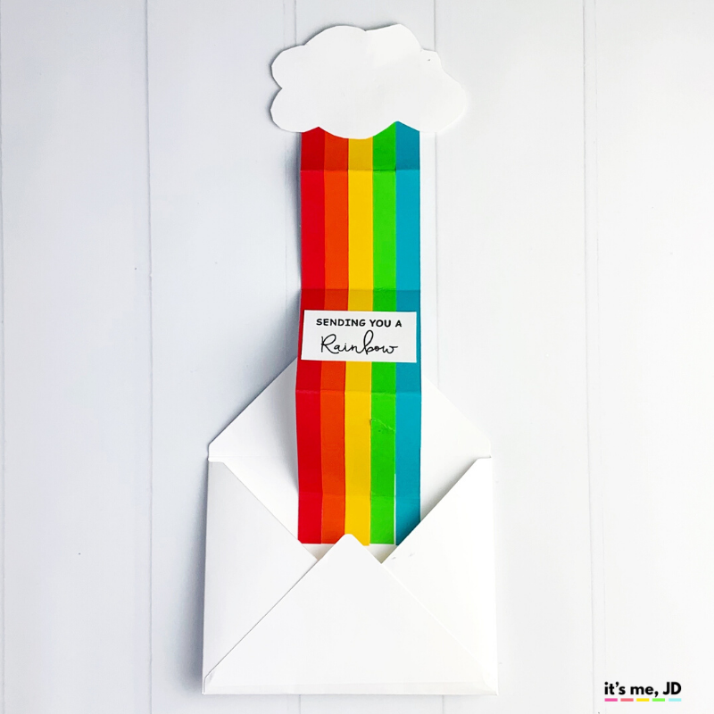 DIY Pull-out cards and envelopes rainbow