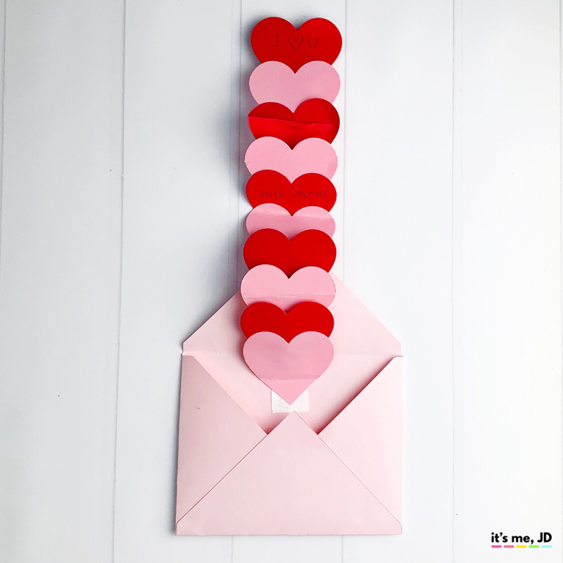 valentine's day heart card, DIY Pull-out cards and envelopes #cardmaking #papercrafts #handmadecard #diycards #valentinesday #valentine #interactivecard