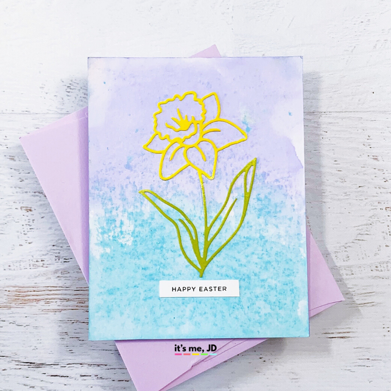DIY Easter Cards For Spring, Daffodil flower card